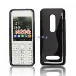 Pokrowiec BACK CASE LUX NOKIA 206 CZARNY wz�r S